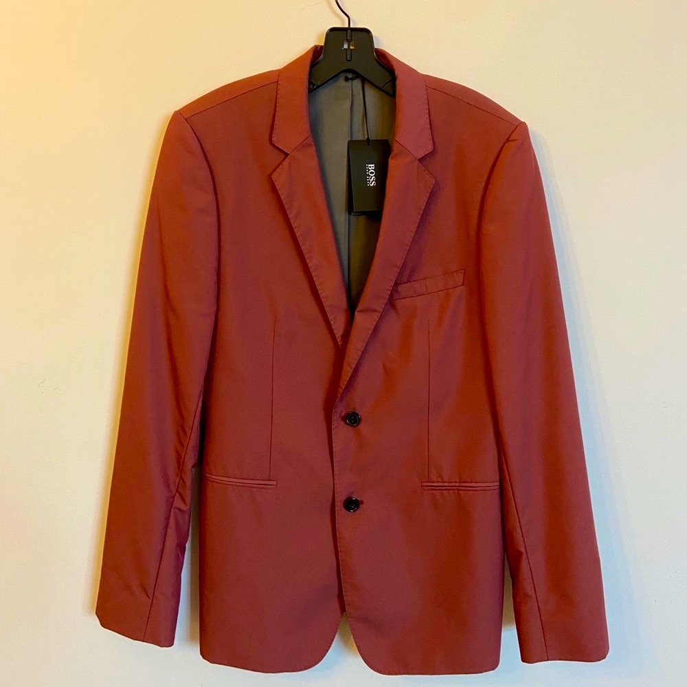 ‼️ Hugo Boss NWT sports coat/blazer in burgundy.